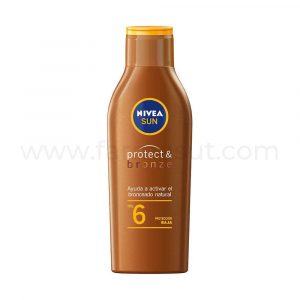 Activador de bronceado natural protect & bronze FPS 6 Con Zanahoria 200 ml - Imagen 1